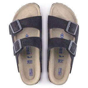 NIB Birkenstock Arizona Midnight (Navy Blue)- Soft Footbed